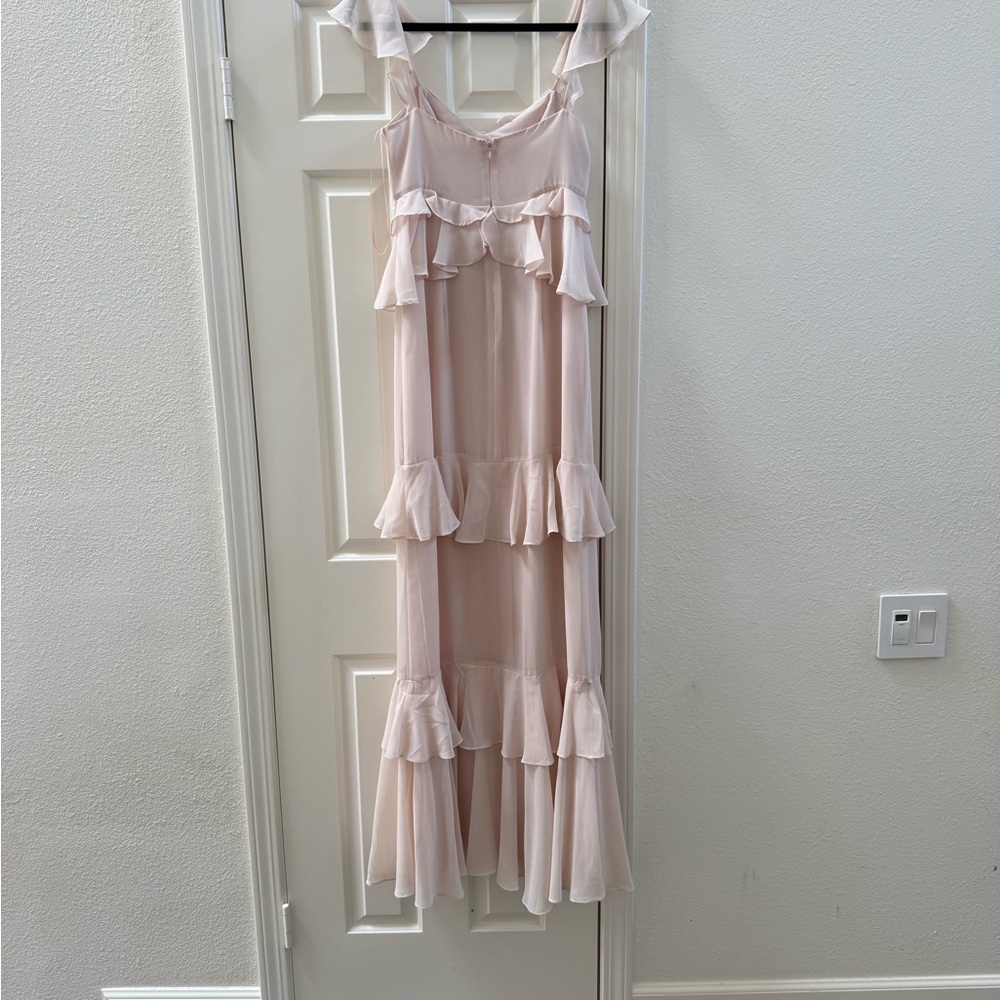 Wayf Ruffled Dress in Cream - Picture 4 of 4